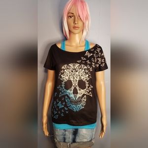 NWOT Skull Top M